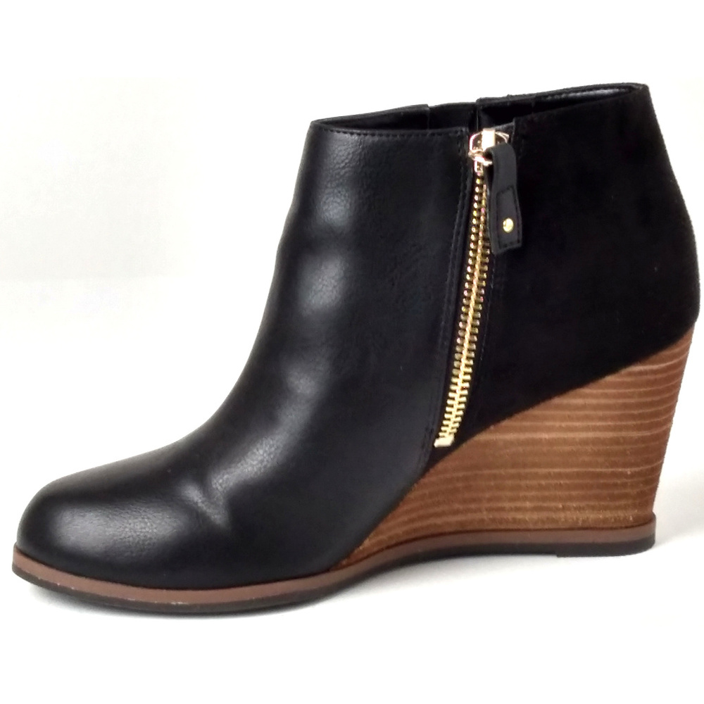 Dr. Scholls Patch Booties Black Smooth Combo 6.5M